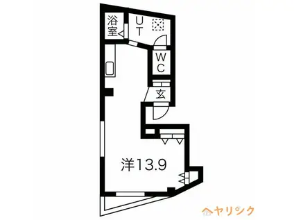 MAISON MIRABELLE(ワンルーム/1階)の間取り写真