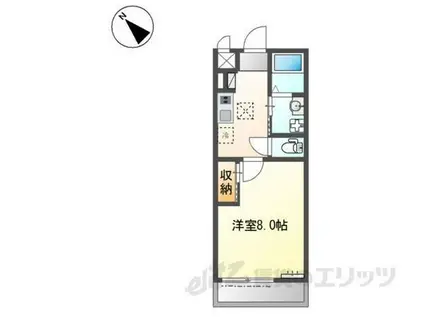 カーサH.K(1K/1階)の間取り写真