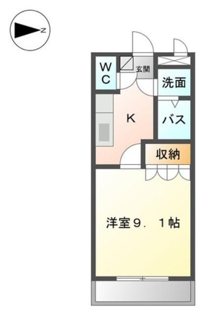 ＪＲ阪和線 紀伊駅 徒歩24分 2階建 築18年(1K/2階)の間取り写真