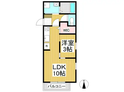 グランレナード上田(1LDK/1階)の間取り写真