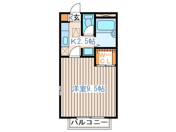 レジデンスあすか(1K/1階)の間取り写真