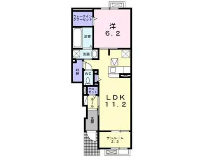 グランドハウス佐久I(1LDK/1階)の間取り写真