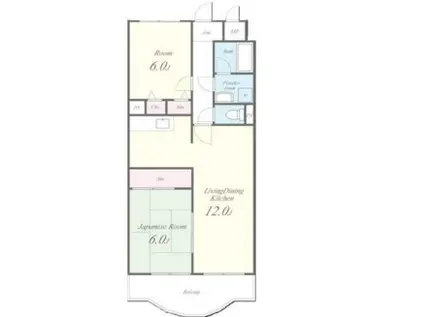 フローリッシュ北田(2LDK/2階)の間取り写真