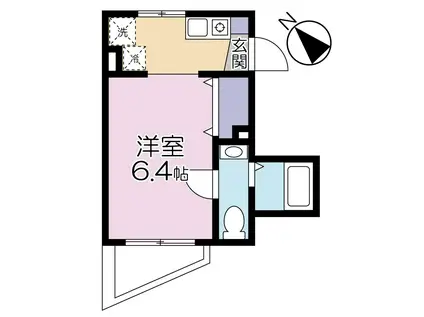 APARTMENT Α(1K/2階)の間取り写真
