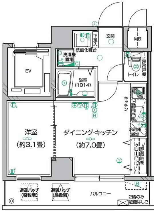 ディアレイシャス押上タワービュー通り 8階階 間取り