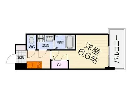 S-RESIDENCE堺浜寺BROAD(1K/3階)の間取り写真