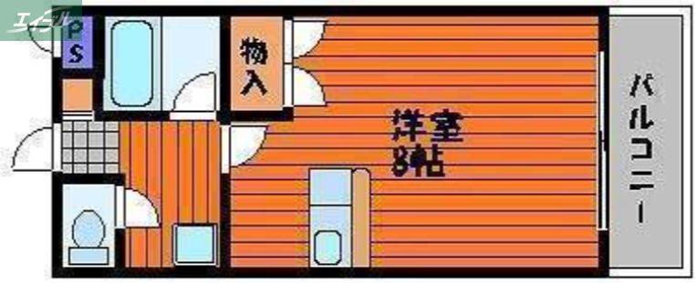 セントフォレスト北長瀬(1K/5階)の間取り写真