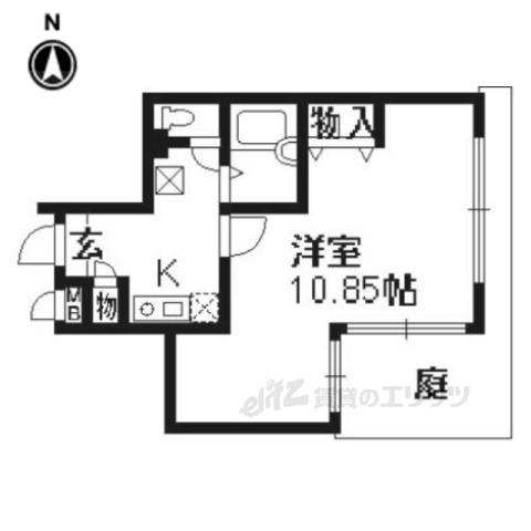 サンモールコート東洞院(1K/1階)の間取り写真
