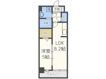  MODERN PALAZZO 博多SUR(1LDK/13階)の間取り写真