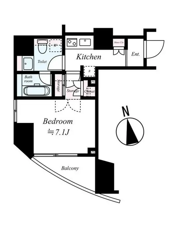 グランティアラ新御徒町アジールコート 4階階 間取り