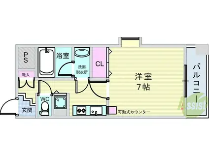 MSPALAZZO(1K/10階)の間取り写真