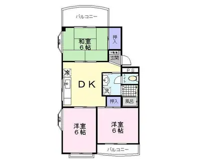 メゾン千束(3DK/3階)の間取り写真