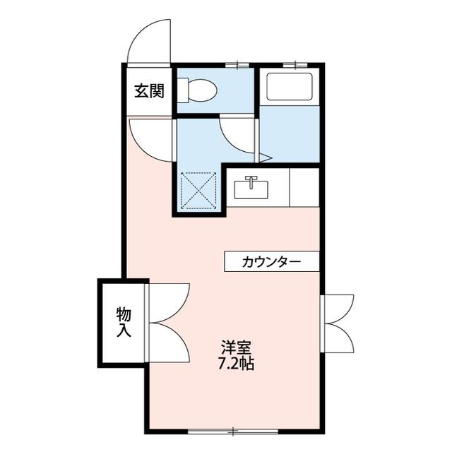 クレセントラネージュ(ワンルーム/1階)の間取り写真