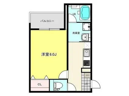 AXIS 明石(1K/1階)の間取り写真