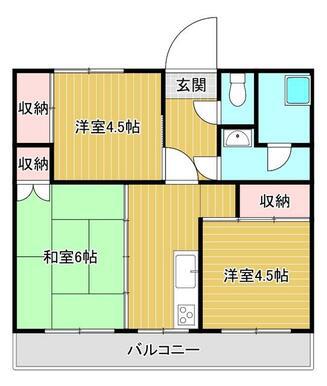 寿コーポ(3K/2階)の間取り写真