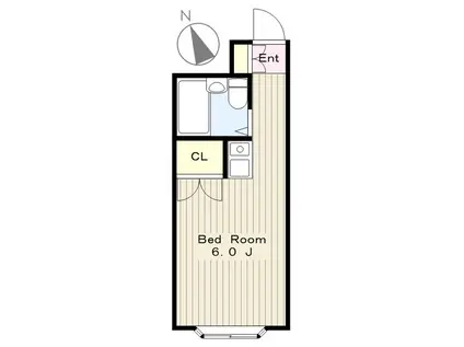 F・K池上ハイツ(1K/3階)の間取り写真