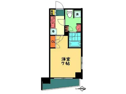 マルラニ南青山(1K/5階)の間取り写真