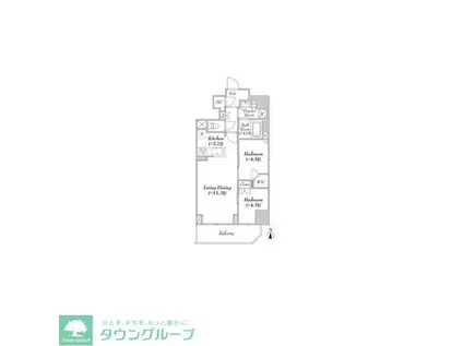 ASMACI MAISON両国II(2LDK/2階)の間取り写真