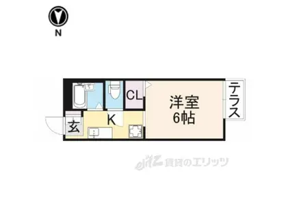 メゾネット香南(1K/1階)の間取り写真