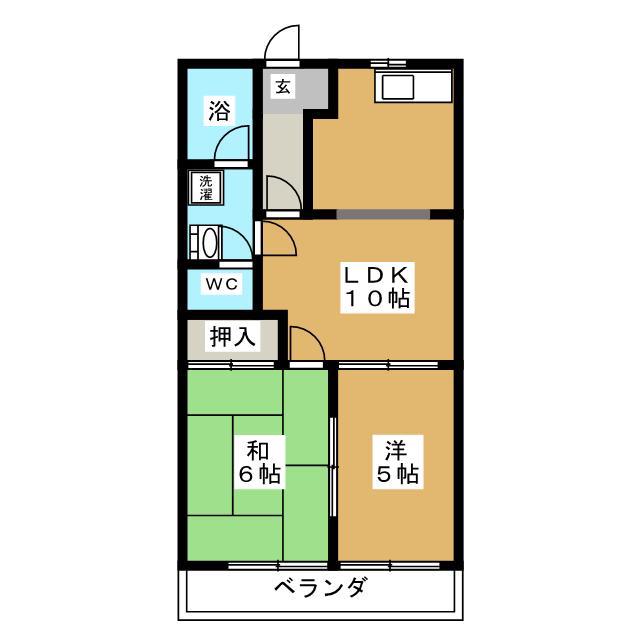 イーストバレー(3DK/1階)の間取り写真