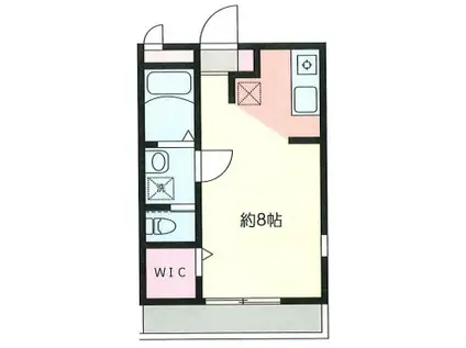 スカイマンション(1K/2階)の間取り写真