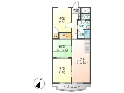 ラフィーネダイワ(3LDK/3階)の間取り写真