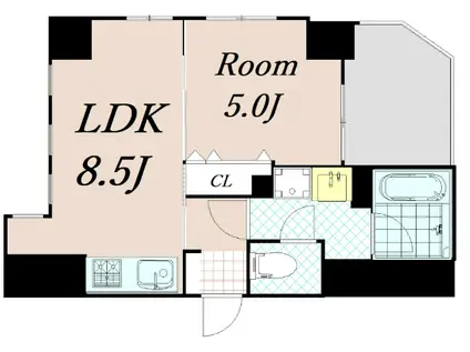 MSR京都二条城(1LDK/2階)の間取り写真