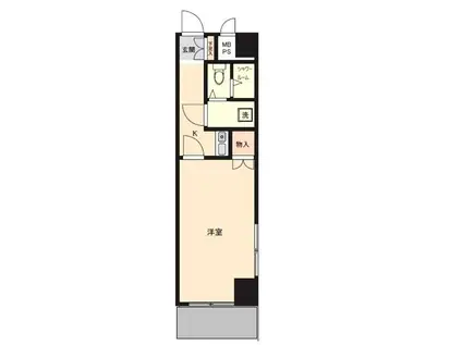 グローリア初穂相模原(1K/4階)の間取り写真