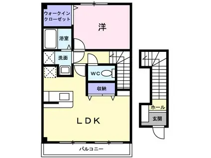 サンリュー07A(1LDK/2階)の間取り写真