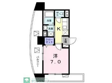 メゾン ド ルビアン(1K/2階)の間取り写真