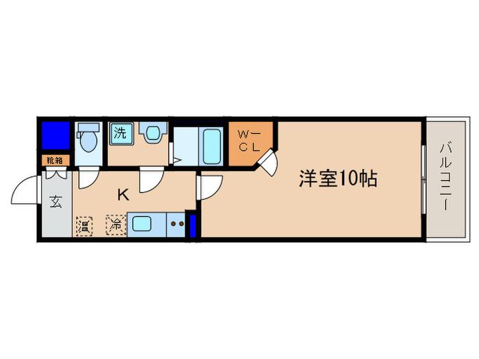 サンシティ草津駅前Ⅱ(1K/5階)の間取り写真