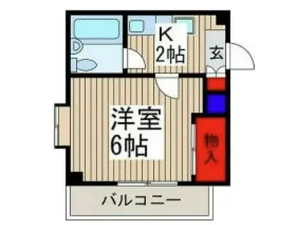 REDEAL北戸田(1K/3階)の間取り写真
