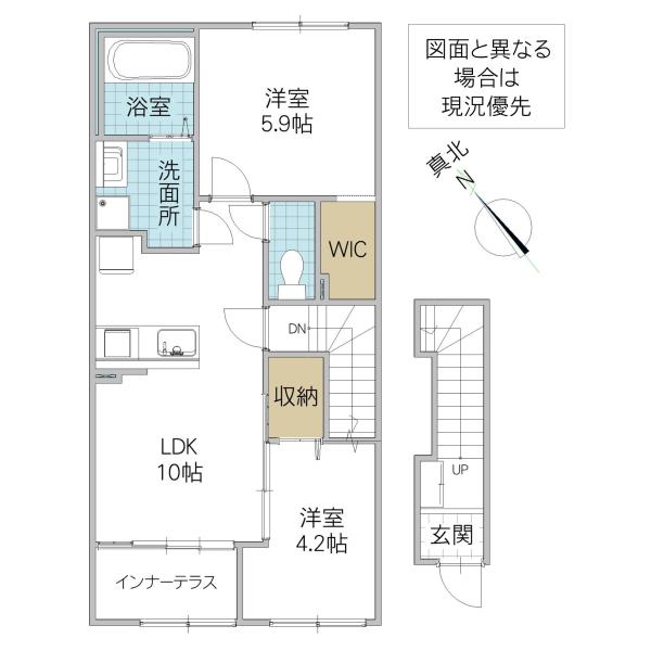 マイスター III(2LDK/2階)の間取り写真