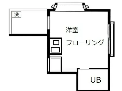 セザールミキ(ワンルーム/2階)の間取り写真