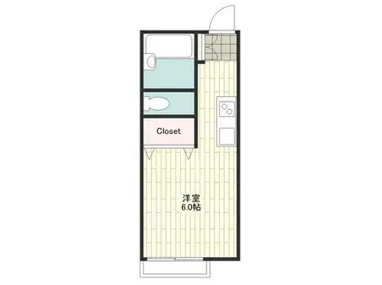 エクセレント神大寺(1K/1階)の間取り写真