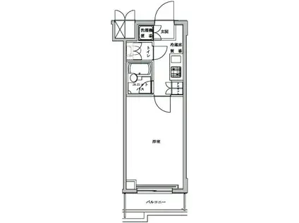 ルーブル上池台弐番館(1K/6階)の間取り写真