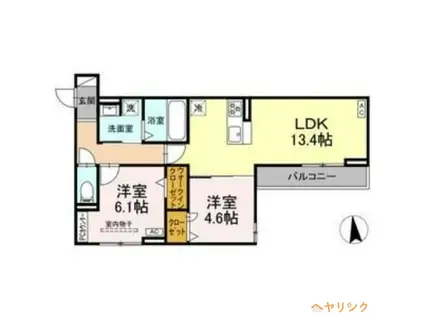 グランカメリア(2LDK/2階)の間取り写真
