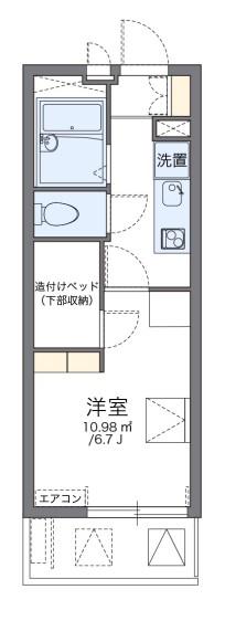 レオパレス都賀川(1K/4階)の間取り写真