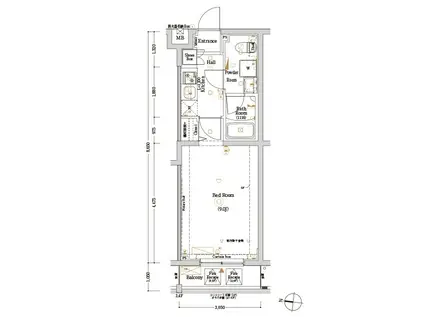 LOG池上/ログ池上(1K/3階)の間取り写真