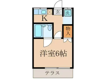 五月コーポ(1K/1階)の間取り写真