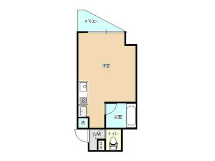 沖縄都市モノレール 旭橋駅 徒歩9分 6階建 築7年(ワンルーム/2階)の間取り写真