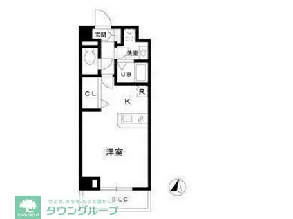 アズ亀戸レジデンス(ワンルーム/1階)の間取り写真