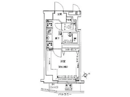 ヴェルト池袋ウエストフォート(1K/8階)の間取り写真