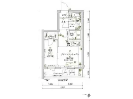 ECREDE赤羽サウス(1DK/5階)の間取り写真