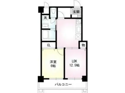 金津賀第5ビル(1LDK/2階)の間取り写真