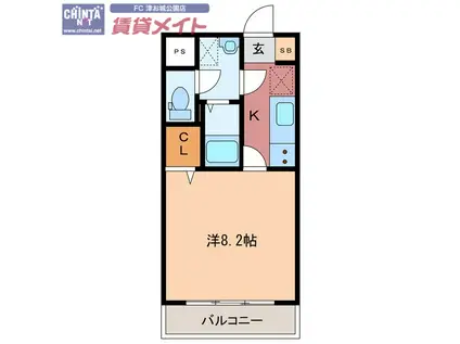 ロイヤルハートピア江戸橋(1K/1階)の間取り写真