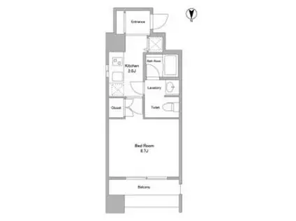 アプリーレ久屋大通公園(1K/12階)の間取り写真