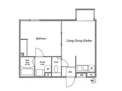 リーガランド下北沢(1LDK/4階)の間取り写真