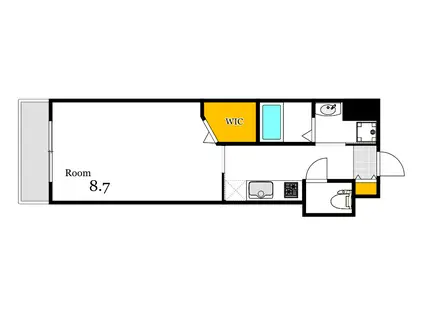 グラビスコート西十日市(1K/7階)の間取り写真