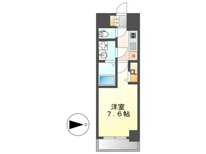 エスリード葵桜通(1K/12階)の間取り写真